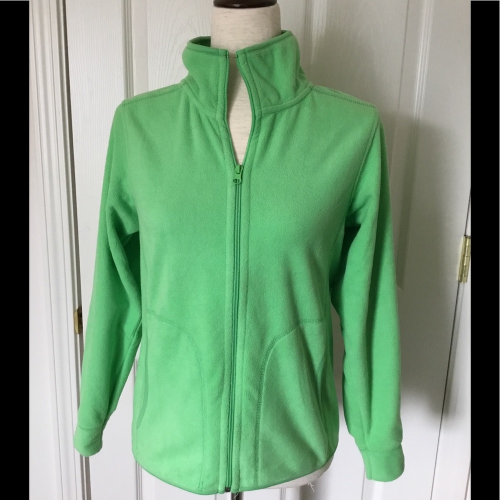 Women Fleece Jacket Apple Green Color M NWOT